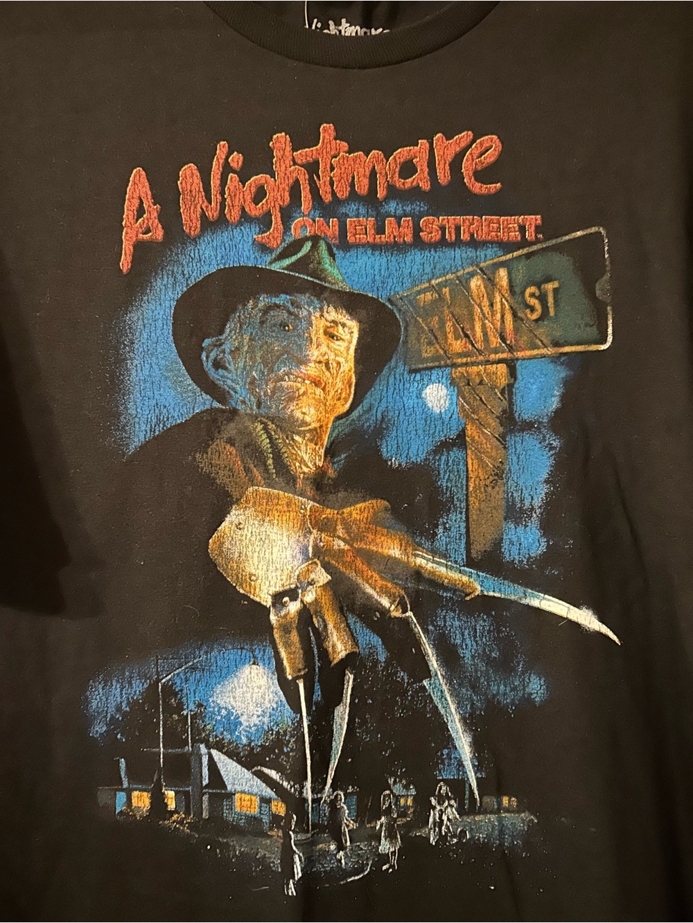 NWT A Nightmare on Elm Street Black Graphic Tee - Official Horror Movie Shirt L - Picture 2 of 6